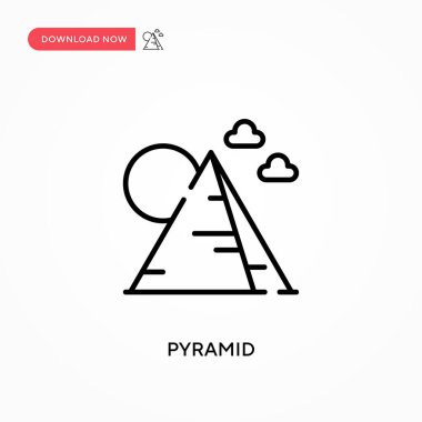 Piramit Basit vektör simgesi. Web sitesi veya mobil uygulama için modern, basit düz vektör çizimi