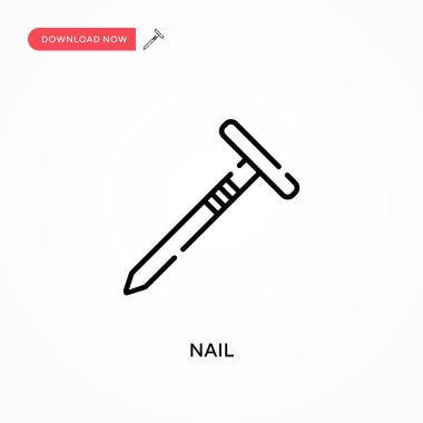 Çivi Basit vektör simgesi. Web sitesi veya mobil uygulama için modern, basit düz vektör çizimi
