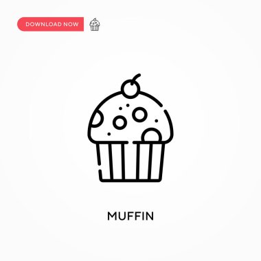 Kek basit vektör simgesi. Web sitesi veya mobil uygulama için modern, basit düz vektör çizimi