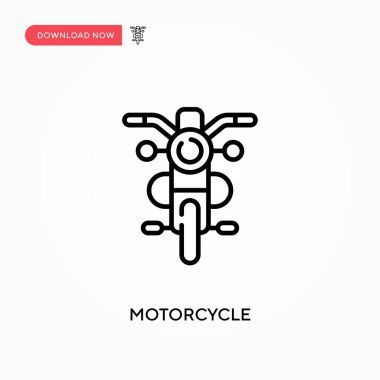Motosiklet basit vektör simgesi. Web sitesi veya mobil uygulama için modern, basit düz vektör çizimi