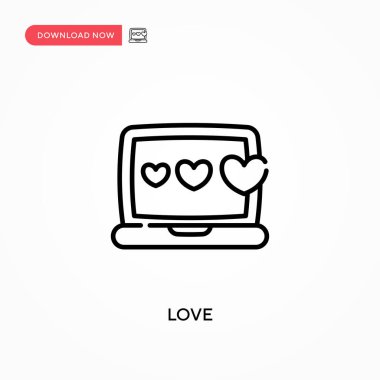 Love Simple vektör simgesi. Web sitesi veya mobil uygulama için modern, basit düz vektör çizimi