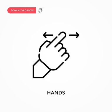 Eller basit vektör simgesi. Web sitesi veya mobil uygulama için modern, basit düz vektör çizimi