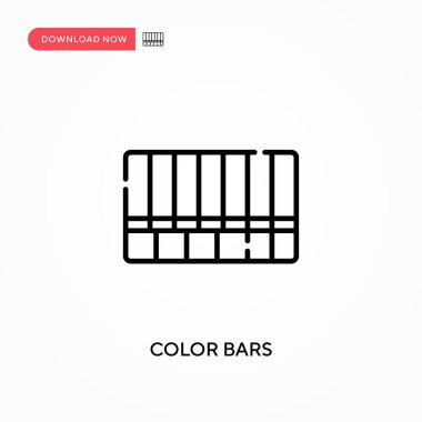 Renk çubukları Basit vektör simgesi. Web sitesi veya mobil uygulama için modern, basit düz vektör çizimi
