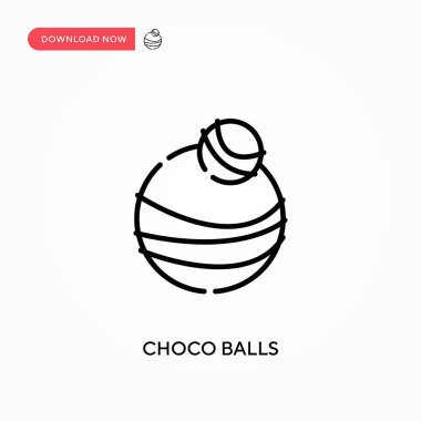 Çikolata topları basit vektör simgesi. Web sitesi veya mobil uygulama için modern, basit düz vektör çizimi