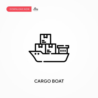 Kargo botu basit vektör simgesi. Web sitesi veya mobil uygulama için modern, basit düz vektör çizimi