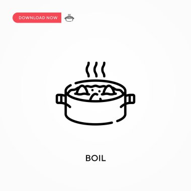 Basit kaynama vektör simgesi. Web sitesi veya mobil uygulama için modern, basit düz vektör çizimi