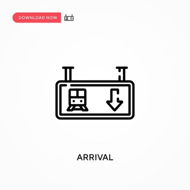 Geliş Basit vektör simgesi. Web sitesi veya mobil uygulama için modern, basit düz vektör çizimi