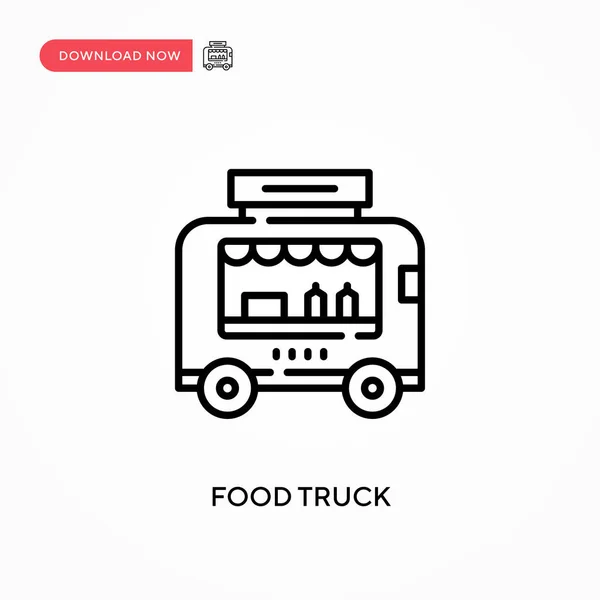 Foodtruck Einfaches Vektor Symbol Moderne Einfache Flache Vektordarstellung Für Website — Stockvektor