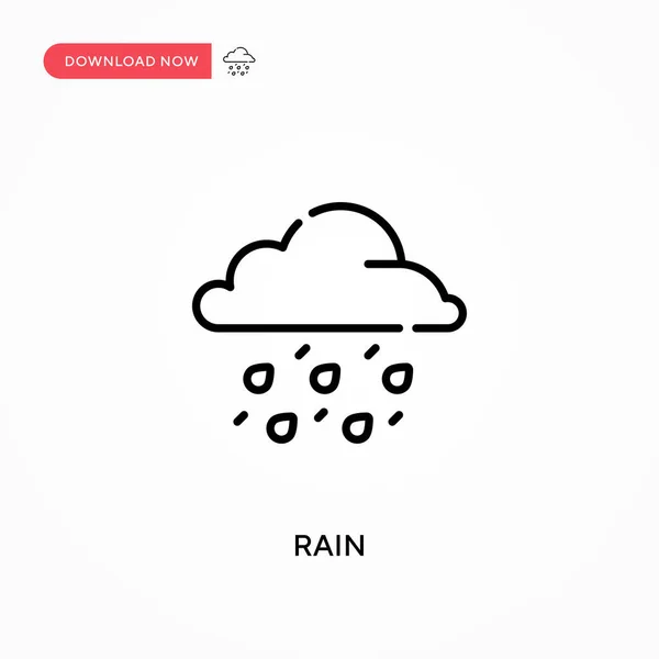 Chuva Ícone Vetorial Simples Ilustração Vetorial Plana Moderna Simples Para — Vetor de Stock