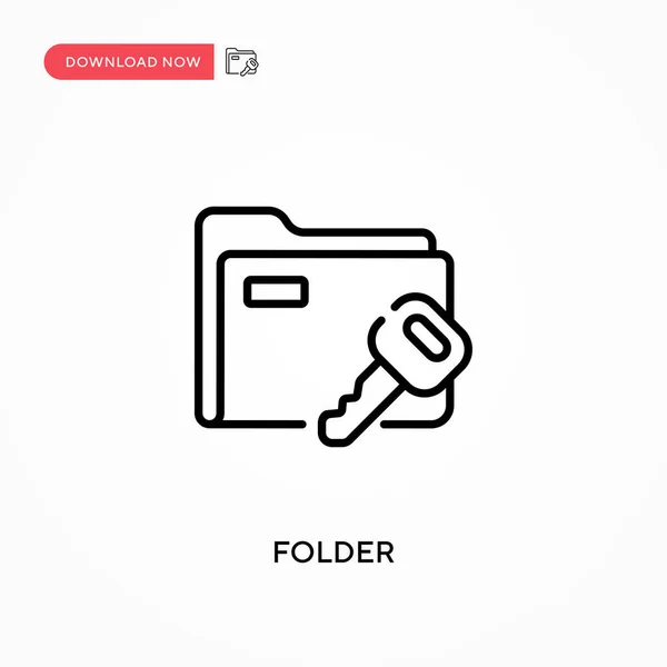 Folder Simple Vector Icon Modern Simple Flat Vector Illustration Web — Stock Vector