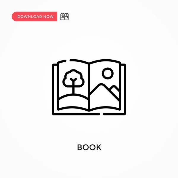 Ikon Vektor Buku Sederhana Ilustrasi Vektor Datar Yang Modern Dan - Stok Vektor