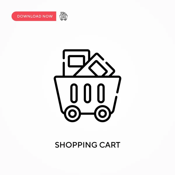 Carrito Compras Icono Vector Simple Moderno Simple Ilustración Vector Plano — Vector de stock