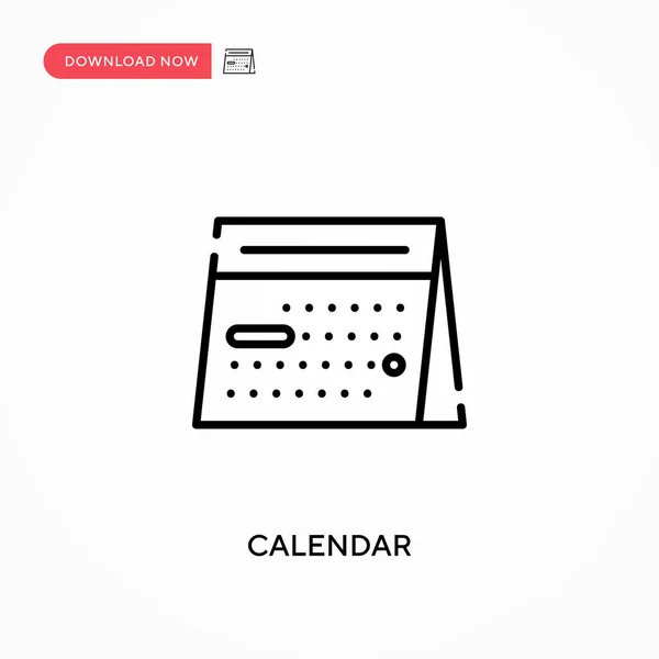 Kalender Einfaches Vektor Symbol Moderne Einfache Flache Vektordarstellung Für Website — Stockvektor