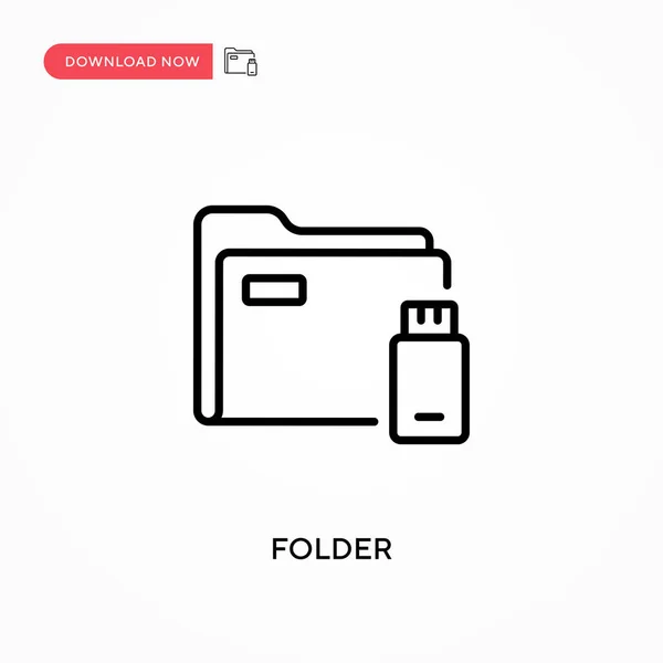Folder Eenvoudige Vector Icoon Moderne Eenvoudige Platte Vectorillustratie Voor Website — Stockvector