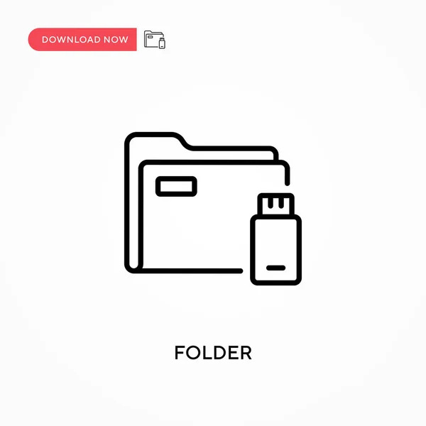 Ordner Einfaches Vektorsymbol Moderne Einfache Flache Vektordarstellung Für Website Oder — Stockvektor