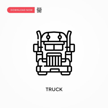 Kamyon Basit vektör simgesi. Web sitesi veya mobil uygulama için modern, basit düz vektör çizimi