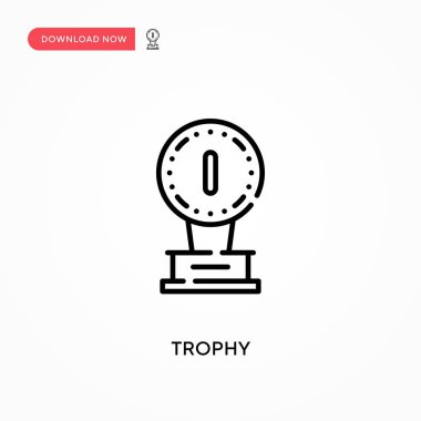 Kupa basit vektör simgesi. Web sitesi veya mobil uygulama için modern, basit düz vektör çizimi