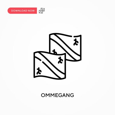 Ommegang Basit vektör simgesi. Web sitesi veya mobil uygulama için modern, basit düz vektör çizimi