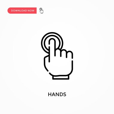 Eller basit vektör simgesi. Web sitesi veya mobil uygulama için modern, basit düz vektör çizimi