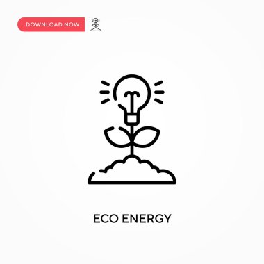 Çevre enerjisi Basit vektör simgesi. Web sitesi veya mobil uygulama için modern, basit düz vektör çizimi