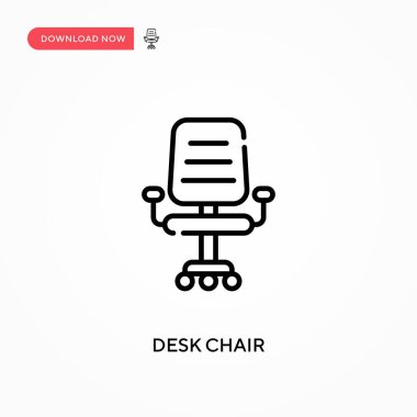 Masa başı basit vektör simgesi. Web sitesi veya mobil uygulama için modern, basit düz vektör çizimi