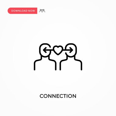 Bağlantı Basit vektör simgesi. Web sitesi veya mobil uygulama için modern, basit düz vektör çizimi