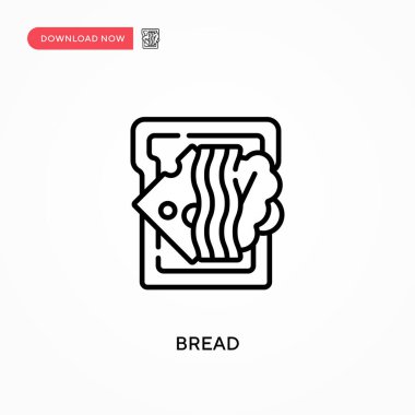 Ekmek Basit vektör simgesi. Web sitesi veya mobil uygulama için modern, basit düz vektör çizimi