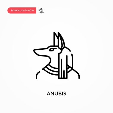 Anubis Basit vektör simgesi. Web sitesi veya mobil uygulama için modern, basit düz vektör çizimi