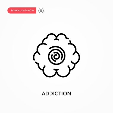 Bağımlılık Basit vektör simgesi. Web sitesi veya mobil uygulama için modern, basit düz vektör çizimi