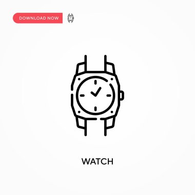 Basit vektör simgesini izle. Web sitesi veya mobil uygulama için modern, basit düz vektör çizimi