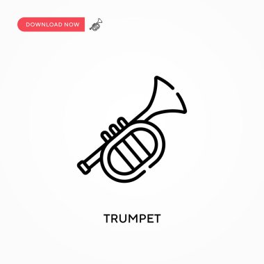Trompet basit vektör simgesi. Web sitesi veya mobil uygulama için modern, basit düz vektör çizimi