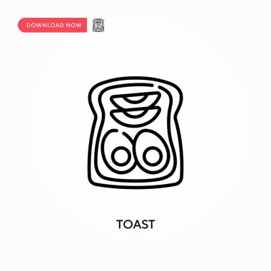 Basit tost vektör simgesi. Web sitesi veya mobil uygulama için modern, basit düz vektör çizimi