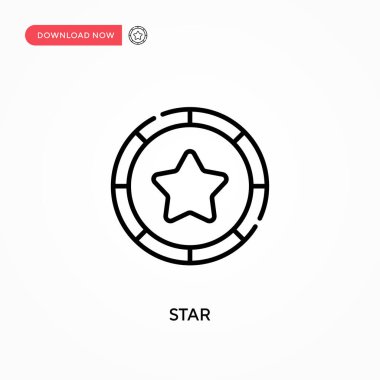 Yıldız Basit vektör simgesi. Web sitesi veya mobil uygulama için modern, basit düz vektör çizimi
