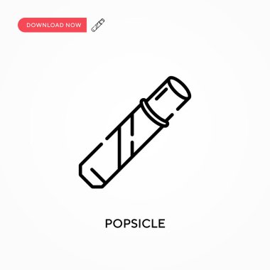 Popsicle Basit vektör simgesi. Web sitesi veya mobil uygulama için modern, basit düz vektör çizimi