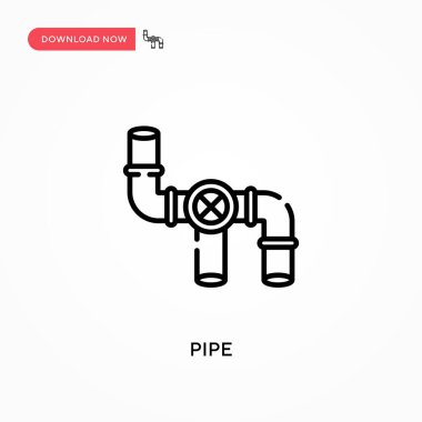 Basit Boru vektör simgesi. Web sitesi veya mobil uygulama için modern, basit düz vektör çizimi
