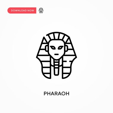 Firavun Basit vektör simgesi. Web sitesi veya mobil uygulama için modern, basit düz vektör çizimi