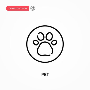 Pet Simple vektör simgesi. Web sitesi veya mobil uygulama için modern, basit düz vektör çizimi