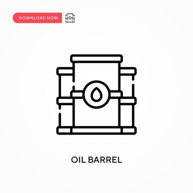 Petrol varili basit vektör simgesi. Web sitesi veya mobil uygulama için modern, basit düz vektör çizimi