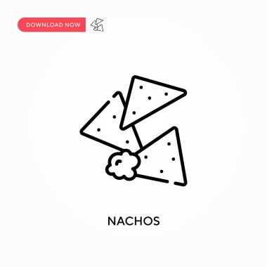 Nachos basit vektör simgesi. Web sitesi veya mobil uygulama için modern, basit düz vektör çizimi