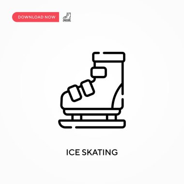 Buz pateni basit vektör ikonu. Web sitesi veya mobil uygulama için modern, basit düz vektör çizimi