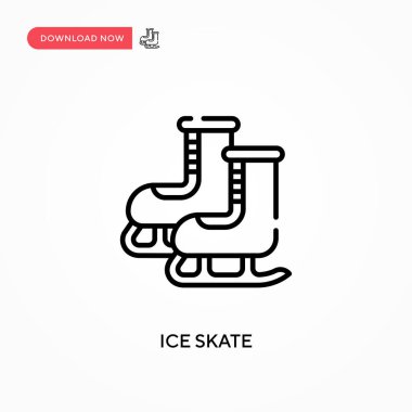 Buz pateni basit vektör simgesi. Web sitesi veya mobil uygulama için modern, basit düz vektör çizimi