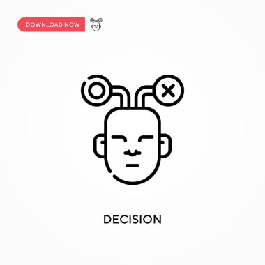 Karar basit vektör simgesi. Web sitesi veya mobil uygulama için modern, basit düz vektör çizimi