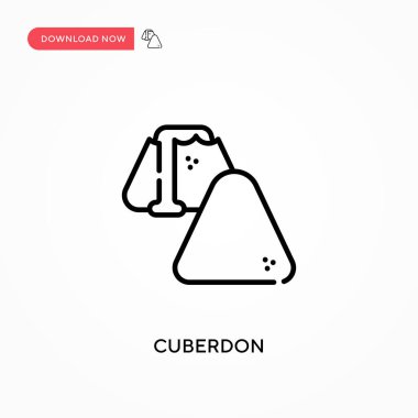 Cuberdon Basit vektör simgesi. Web sitesi veya mobil uygulama için modern, basit düz vektör çizimi