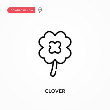 Yonca Basit vektör simgesi. Web sitesi veya mobil uygulama için modern, basit düz vektör çizimi