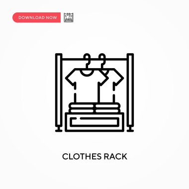 Elbise askısı Basit vektör simgesi. Web sitesi veya mobil uygulama için modern, basit düz vektör çizimi