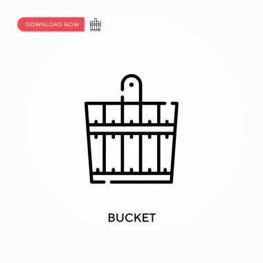 Kova Basit vektör simgesi. Web sitesi veya mobil uygulama için modern, basit düz vektör çizimi