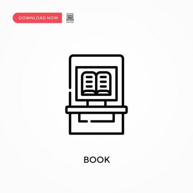 Kitap Basit vektör simgesi. Web sitesi veya mobil uygulama için modern, basit düz vektör çizimi