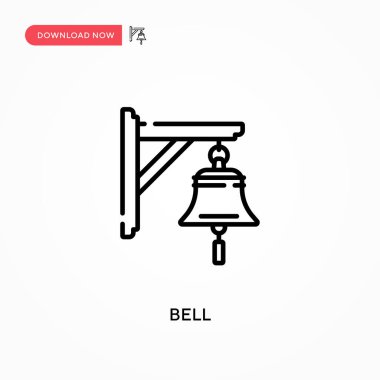 Bell Basit vektör simgesi. Web sitesi veya mobil uygulama için modern, basit düz vektör çizimi