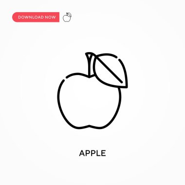 Apple Basit vektör simgesi. Web sitesi veya mobil uygulama için modern, basit düz vektör çizimi