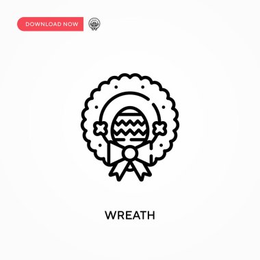Basit çelenk vektör simgesi. Web sitesi veya mobil uygulama için modern, basit düz vektör çizimi
